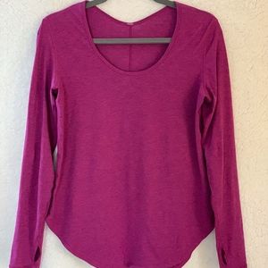 Lululemon long sleeve scoop neck tee size 4-6